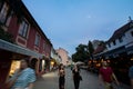 .Picture of Tkalciceva ulica in Zagreb, Croatia, in summer at night.